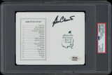 Ben Crenshaw Masters Scorecard Signed Auto PSA/DNA Authenticated