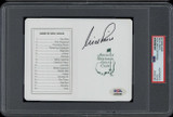 Nick Price Masters Scorecard Signed Auto PSA/DNA Authenticated