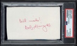 Bob Knight Index Card Signed Auto PSA/DNA Authenticated Indiana