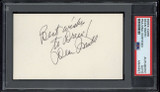 Dean Smith Index Card Signed Auto PSA/DNA Authenticated UNC