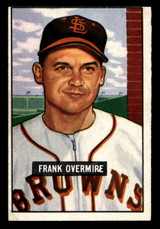 1951 Bowman #280 Frank Overmire Very Good High # 1951 Bowman #280 Frank Overmire Very Good High #