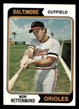 1974 Topps #585 Merv Rettenmund Ex-Mint 1974 Topps #585 Merv Rettenmund Ex-Mint