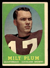 1958 Topps #5 Milt Plum Excellent RC Rookie ID: 439918 1958 Topps #5 Milt Plum Excellent RC Rookie ID: 439918