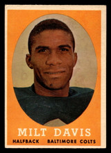 1958 Topps #98 Milt Davis Ex-Mint ID: 439970 1958 Topps #98 Milt Davis Ex-Mint ID: 439970
