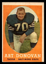 1958 Topps #106 Art Donovan Very Good ID: 439973 1958 Topps #106 Art Donovan Very Good ID: 439973