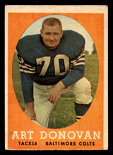 1958 Topps #106 Art Donovan VG-EX ID: 439975 1958 Topps #106 Art Donovan VG-EX ID: 439975