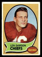 1970 Topps #1 Len Dawson UER Very Good  ID: 440170