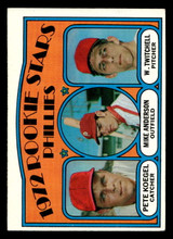 1972 Topps #14 Pete Koegel/Mike Anderson/Wayne Twitchell Phillies Rookies Excellent+ RC Rookie  ID: 441218