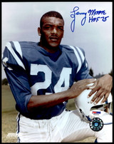 Lenny Moore 8 x 10 Photo Signed Auto PSA/DNA Authenticated Colts HOF 75