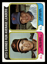 1974 Topps #206 Jim Palmer/Tom Seaver ERA Leaders Very Good ID: 443226 1974 Topps #206 Jim Palmer/Tom Seaver ERA Leaders Very Good ID: 443226