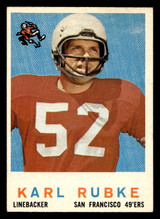 1959 Topps #112 Karl Rubke Excellent+ RC Rookie 1959 Topps #112 Karl Rubke Excellent+ RC Rookie