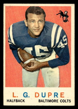 1959 Topps #163 L.G. Dupre UER Excellent+ ID: 443917 1959 Topps #163 L.G. Dupre UER Excellent+ ID: 443917