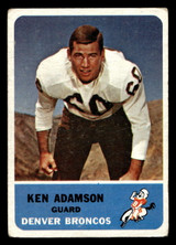 1962 Fleer #37 Ken Adamson G-VG 1962 Fleer #37 Ken Adamson G-VG
