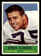 1964 Philadelphia #60 John Gordy Very Good 1964 Philadelphia #60 John Gordy Very Good