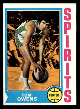 1974-75 Topps #256 Tom Owens Very Good 1974-75 Topps #256 Tom Owens Very Good