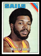1975-76 Topps #296 Warren Jabali Very Good 1975-76 Topps #296 Warren Jabali Very Good