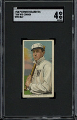 T206 Piedmont 350 Wid Conroy with Bat Washington SGC 4 VG-EX T206 Piedmont 350 Wid Conroy with Bat Washington SGC 4 VG-EX