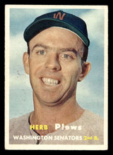 1957 Topps #169 Herb Plews UER Excellent+ RC Rookie ID: 453422 1957 Topps #169 Herb Plews UER Excellent+ RC Rookie ID: 453422
