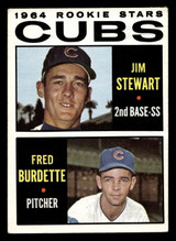 1964 Topps #408 Jimmy Stewart/Fred Burdette Cubs Rookies Excellent+ RC Rookie ID: 455900 1964 Topps #408 Jimmy Stewart/Fred Burdette Cubs Rookies Excellent+ RC Rookie ID: 455900