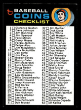 1971 Topps #161 Coins Checklist Ex-Mint ID: 456665 1971 Topps #161 Coins Checklist Ex-Mint ID: 456665