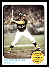 1973 Topps #206 World Series Game 4 Tenace Singles In Ninth. Near Mint  ID: 459781