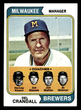 1974 Topps #99 Del Crandall MG Coaches/Harvey Kuenn/Joe Nossek/Jim Walton/Al Widmar Ex-Mint ID: 463367 1974 Topps #99 Del Crandall MG Coaches/Harvey Kuenn/Joe Nossek/Jim Walton/Al Widmar Ex-Mint ID: 463367