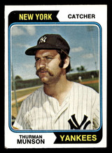 1974 Topps #340 Thurman Munson Excellent+  ID: 464149