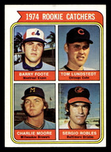 1974 Topps #603 Barry Foote/Tom Lunstedt/Charlie Moore/Sergio Robles Rookie Catchers Ex-Mint RC Rookie ID: 465058 1974 Topps #603 Barry Foote/Tom Lunstedt/Charlie Moore/Sergio Robles Rookie Catchers Ex-Mint RC Rookie ID: 465058