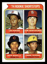 1974 Topps #607 Les Foster/Tom Heintzelman/Dave Rosello/Frank Taveras Rookie Shortstops Near Mint+ RC Rookie ID: 465077 1974 Topps #607 Les Foster/Tom Heintzelman/Dave Rosello/Frank Taveras Rookie Shortstops Near Mint+ RC Rookie ID: 465077