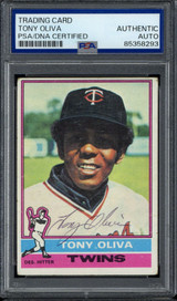 Tony Oliva 1976 Topps #35 Signed Auto PSA/DNA Slabbed Twins Tony Oliva 1976 Topps #35 Signed Auto PSA/DNA Slabbed Twins