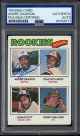Andre Dawson 1977 Topps #473 Signed Auto PSA/DNA Slabbed Chicago Cubs RC Andre Dawson 1977 Topps #473 Signed Auto PSA/DNA Slabbed Chicago Cubs RC