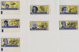1963 Topps Famous American Stamps R711-15  Lot of 7  #*sku36556