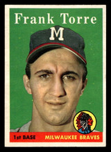 1958 Topps #117 Frank Torre Ex-Mint ID: 465952 1958 Topps #117 Frank Torre Ex-Mint ID: 465952