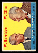 1958 Topps #300 Warren Giles/Will Harridge League Presidents Very Good ID: 466224 1958 Topps #300 Warren Giles/Will Harridge League Presidents Very Good ID: 466224