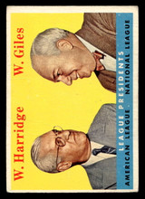 1958 Topps #300 Warren Giles/Will Harridge League Presidents G-VG ID: 466225 1958 Topps #300 Warren Giles/Will Harridge League Presidents G-VG ID: 466225