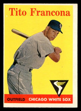 1958 Topps #316 Tito Francona Excellent+ ID: 466271 1958 Topps #316 Tito Francona Excellent+ ID: 466271