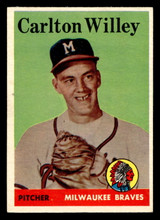 1958 Topps #407 Carl Willey Excellent+ RC Rookie ID: 466435 1958 Topps #407 Carl Willey Excellent+ RC Rookie ID: 466435