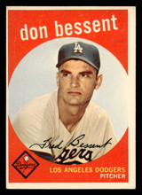 1959 Topps #71 Don Bessent Excellent ID: 466698 1959 Topps #71 Don Bessent Excellent ID: 466698