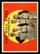 1959 Topps #428 Ron Kline/Bob Friend/Vernon Law/ Roy Face Buc Hill Aces Ex-Mint ID: 467177 1959 Topps #428 Ron Kline/Bob Friend/Vernon Law/ Roy Face Buc Hill Aces Ex-Mint ID: 467177