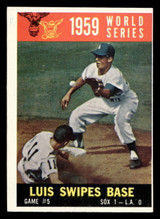 1960 Topps #389 World Series Game 5 Luis Swipes Base Excellent+ ID: 467967 1960 Topps #389 World Series Game 5 Luis Swipes Base Excellent+ ID: 467967
