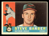 1960 Topps #514 Steve Barber Very Good RC Rookie 
