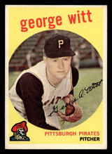 1959 Topps #110 George Witt Excellent+ RC Rookie ID: 468287 1959 Topps #110 George Witt Excellent+ RC Rookie ID: 468287