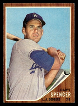 1962 Topps #197 Daryl Spencer Excellent+ Back Damage 1962 Topps #197 Daryl Spencer Excellent+ Back Damage