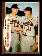 1962 Topps #211 Frank Bolling/Roy McMillan Midway Masters Ex-Mint ID: 470410 1962 Topps #211 Frank Bolling/Roy McMillan Midway Masters Ex-Mint ID: 470410
