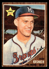 1962 Topps #289 Mike Krsnich Very Good RC Rookie ID: 470568 1962 Topps #289 Mike Krsnich Very Good RC Rookie ID: 470568