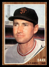 1962 Topps #322 Alvin Dark MG Excellent+ ID: 470652 1962 Topps #322 Alvin Dark MG Excellent+ ID: 470652