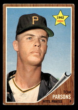 1962 Topps #326 Tom Parsons Very Good RC Rookie ID: 470664 1962 Topps #326 Tom Parsons Very Good RC Rookie ID: 470664