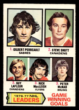1977-78 O-Pee-Chee #7 Gilbert Perreault/Steve Shutt/Guy LaFleur/Rick MacLeish/Peter McNab LL Near Mint OPC 1977-78 O-Pee-Chee #7 Gilbert Perreault/Steve Shutt/Guy LaFleur/Rick MacLeish/Peter McNab LL Near Mint OPC
