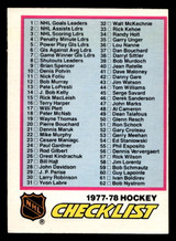 1977-78 O-Pee-Chee #68 Checklist Near Mint OPC 1977-78 O-Pee-Chee #68 Checklist Near Mint OPC