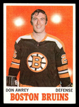 1970-71 Topps #4 Don Awrey Excellent+ Writing On Back 1970-71 Topps #4 Don Awrey Excellent+ Writing On Back